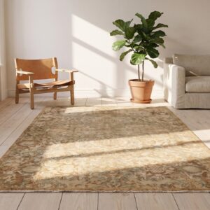 Small Light Neutral Color Antique Polonaise Design Indian Agra Rug (SKU 20286) - room view