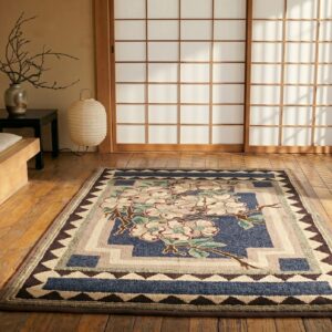 Small Scatter Size American Hooked Antique Wool 1920s Rug (SKU 18375) - room view