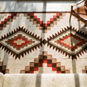 Small Scatter Size Flatwoven Tribal Antique Native American Navajo Rug (SKU 24380) - in-room detail