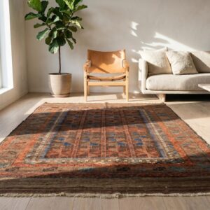 Small Scatter Size Antique Tribal Geometric Persian Baluch Persian Rug (SKU 19580) - room view