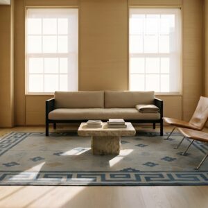 Small Size Geometric Design Antique Cotton Dhurrie Flat Woven Area Rug (SKU 24984) - room view