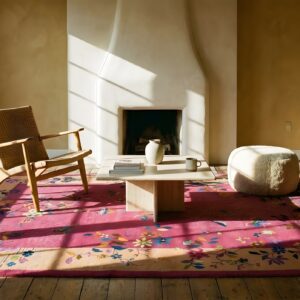 Antique Small Size Purple Color Floral Chinese Art Deco Carpet (SKU 23534) - room view
