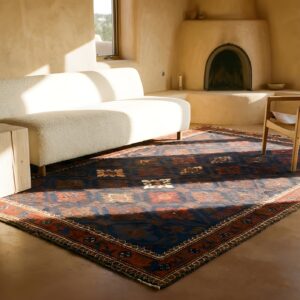 Small Square Antique Geometric Persian Baluch Tribal Rug (SKU 24727) - room view