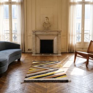 Small Square Tribal Antique Geometric Native American Navajo Flatweave Rug (SKU 21478) - room view