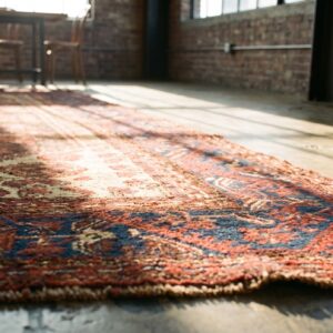 Small Antique Square Tribal Turkish Late 19th Century Kula Rug (SKU 18340) - in-room detail