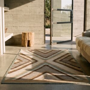 Small Tribal Geometric Antique Navajo Flatweave Native American Rug (SKU 20898) - room view