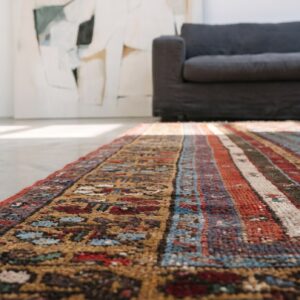 Small Tribal Antique Mid 19th Century Turkish Kirshehir Muslim Prayer Rug (SKU 21207) - in-room detail