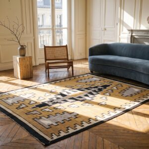 Small Antique Tribal Navajo Flatweave Native American Area Rug (SKU 21244) - room view