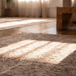 Soft Neutral Color Fine Antique Late 19th Century Large Garden Design Persian Tabriz Rug (SKU 20860) - in-room detail