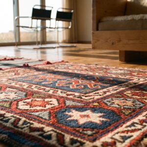 Antique Soumak Persian 1900s Rug (SKU 22496) - in-room detail