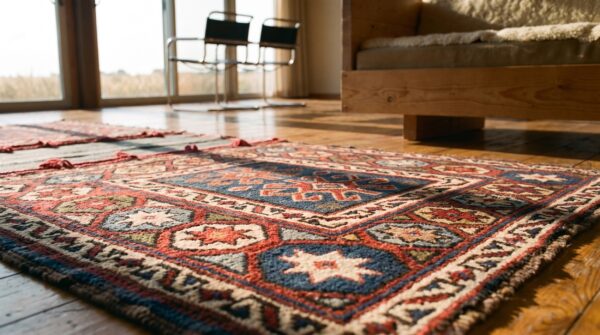 Antique soumak persian 1900s rug (sku 22496) - in-room detail