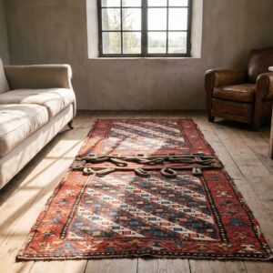 Antique Soumak Small Scatter Size Wool Rug (SKU 22454) - room view
