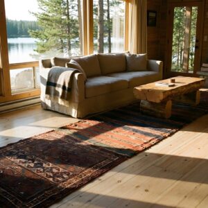 Antique Soumak Type Weave Persian Tribal Geometric Flat Weave Bags (SKU 25156) - room view