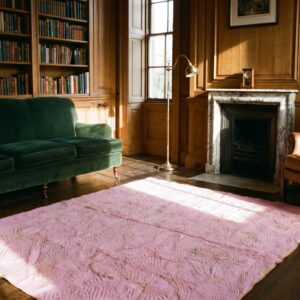 Square Multicolor Jewel Tones Wool Antique Allover Geometric Quilt Needlework 1920s Rug (SKU 20713) - room view
