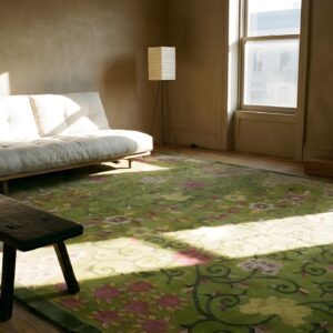 Stunning Antique Chinese Art Deco Carpet by Nichols Workshop Green Hand Knotted Pile Rug (SKU 23817) - room view