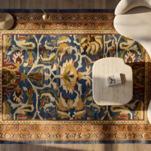 Antique Sultanabad Persian Hallway Runner Rug - Light Blue Wool Pile (SKU 22724) - styled overhead view