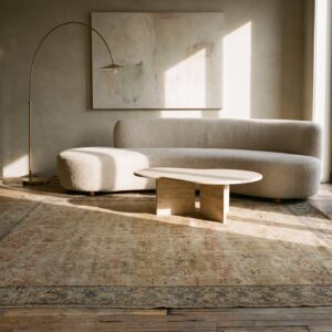 Antique Tabriz Persian Ivory 1920s Rug (SKU 21568) - room view
