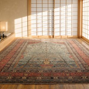 Antique Tahran Persian Knotted Rug (SKU 22823) - room view