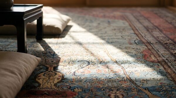Antique tahran persian knotted rug 9 Antique tahran persian knotted rug (sku 22823) - in-room detail