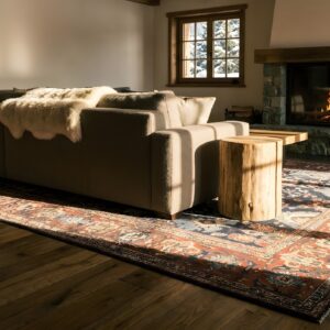 Tribal Allover Pattern Antique Blue Room Size Persian Sultanabad Rug (SKU 23253) - room view