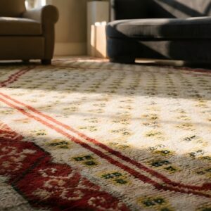 Antique Tribal Cintamani Design Turkish Ghiordes Islamic Prayer Rug (SKU 25636) - in-room detail
