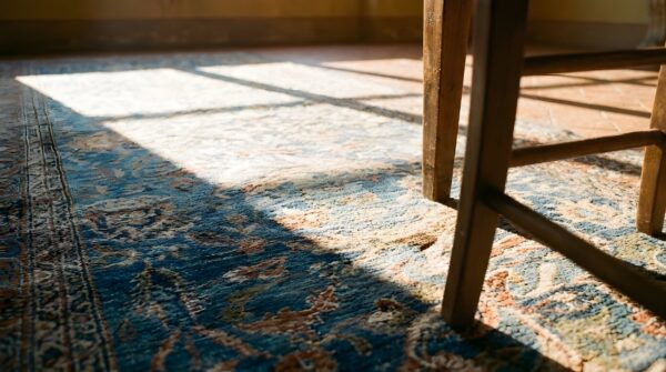 Tribal floral garous design antique light blue persian malayer wide hall runner rug 8 Tribal floral garous design antique light blue persian malayer wide hall runner rug (sku 25578) - in-room detail