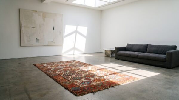 Tribal geometric antique nw persian ivory kurdish hallway runner rug 7 Tribal geometric antique nw persian ivory kurdish hallway runner rug (sku 21372) - room view