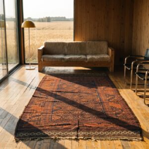 Antique Tribal Geometric Pattern Persian Baluch Small Area Rug (SKU 21584) - room view
