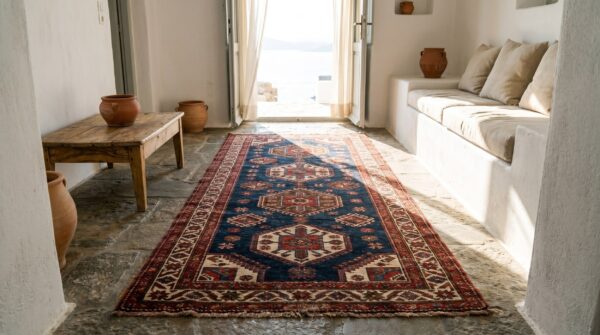 Antique tribal harshang crab design nw persian kurdish hallway runner rug 6 Antique tribal harshang crab design nw persian kurdish hallway runner rug (sku 19046) - room view