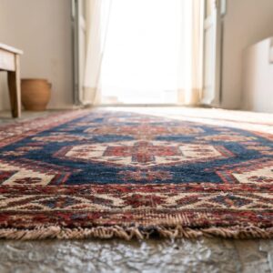 Antique Tribal Harshang Crab Design NW Persian Kurdish Hallway Runner Rug (SKU 19046) - in-room detail