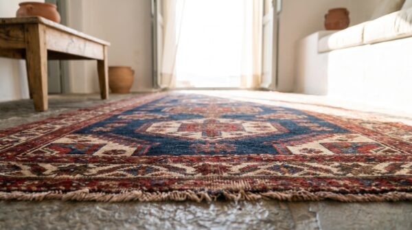Antique tribal harshang crab design nw persian kurdish hallway runner rug 7 Antique tribal harshang crab design nw persian kurdish hallway runner rug (sku 19046) - in-room detail