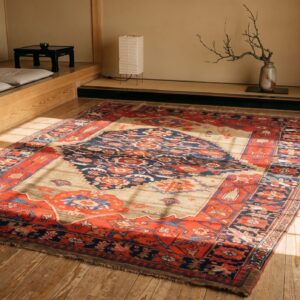 Antique Tribal Late 19th Century Persian Bidjar Sampler Rug (SKU 21624) - room view