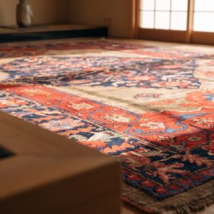Antique Tribal Late 19th Century Persian Bidjar Sampler Rug (SKU 21624) - in-room detail