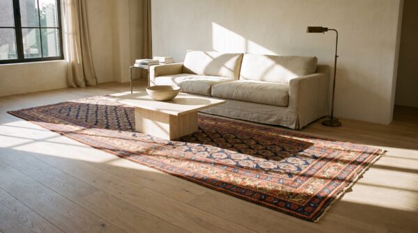 Antique tribal paisley nw persian hallway runner rug 9 Antique tribal paisley nw persian hallway runner rug (sku 24286) - room view