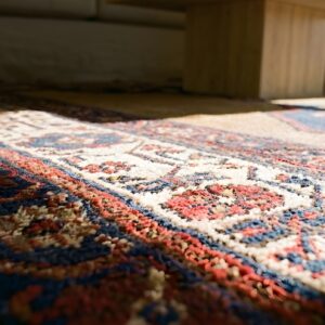 Antique Tribal Persian Bidjar Hallway Runner Wool Rug (SKU 23052) - in-room detail