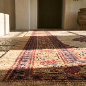 Antique Tribal Persian Serab Hallway Runner Wool Rug (SKU 18325) - in-room detail