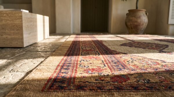 Antique tribal persian serab hallway runner wool rug 8 Antique tribal persian serab hallway runner wool rug (sku 18325) - in-room detail