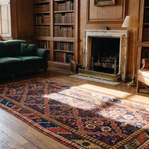 Antique Tribal Shrub Design NW Persian Kurdish Hallway Runner Rug (SKU 21288) - room view