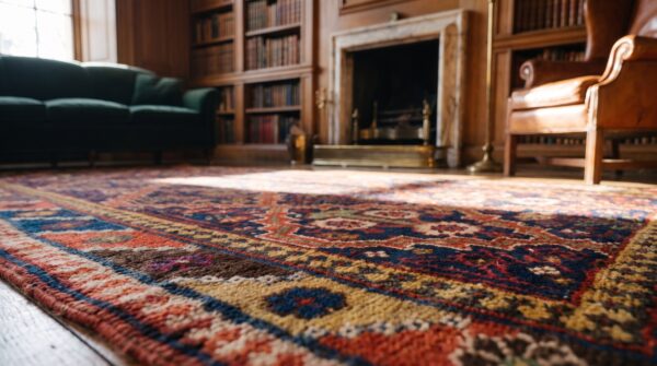Antique tribal shrub design nw persian kurdish hallway runner rug 7 Antique tribal shrub design nw persian kurdish hallway runner rug (sku 21288) - in-room detail
