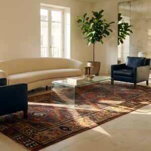 Antique Turkish Knotted Coral Hallway Runner Rug (SKU 25707) - room view