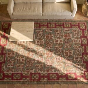 Antique Ukrainian Knotted Rug (SKU 17865) - in-room detail