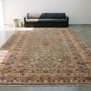 Very Fine Weave Late19th Century Antique Oversized Floral Persian Kerman Lavar Carpet (SKU 20913) - room view
