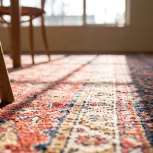 Antique W. Persian Bijar Carpet 15'6"×27'10" Navy & Teal Green, Hand-Woven Wool, Circa 1870 (SKU 20263) - in-room detail