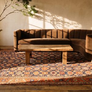 Antique W. Persian Bijar Carpet 7'8"×14'3" Hand-Knotted Wool, Mid 19th Century (SKU 24324) - in-room detail