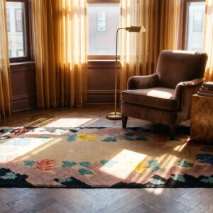 Warm Antique Chinese Art Deco Small Scatter Size Throw Rug (SKU 24825) - room view