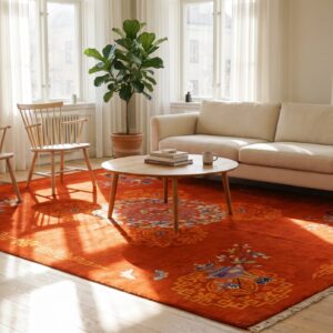 Warm Red Antique Chinese Art Deco Area Rug (SKU 24427) - room view