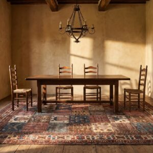 Worn Antique Allover Hand Knotted Pile Rug (SKU 18905) - room view