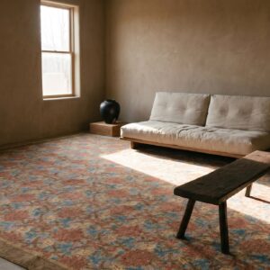 Yellow Antique Allover Design Chinese Art Deco Room Size Rug (SKU 21927) - room view
