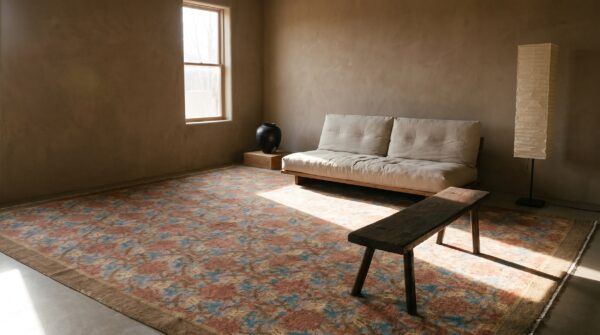 Yellow antique allover design chinese art deco room size rug 8 Yellow antique allover design chinese art deco room size rug (sku 21927) - room view