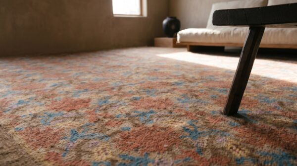Yellow antique allover design chinese art deco room size rug 9 Yellow antique allover design chinese art deco room size rug (sku 21927) - in-room detail
